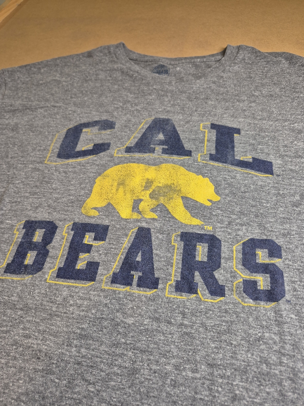 Rivalry Threads CAL Bears Gray Tee with Navy and Yellow Print 3745/5